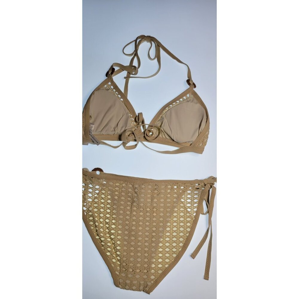 Robin Piccone Bikini Womens Set Top Triangle and Bottom Mid Rise Sz Medium #28 - Picture 6 of 9